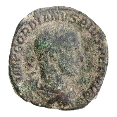 Sestertius - Gordian III MARS PROPVGNAT S C; Mars front