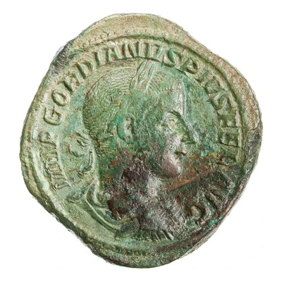 Sestertius - Gordian III MARTEM PROPVGNATOREM S C; Mars front