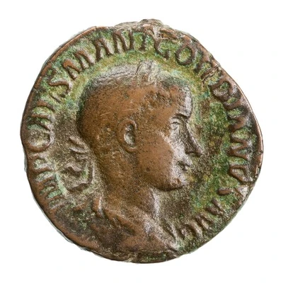 Sestertius - Gordian III P M TR P II COS P P S C; Roma front