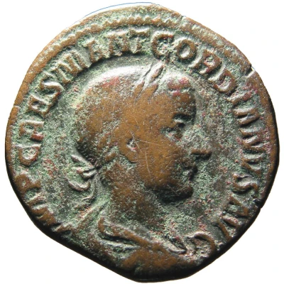 Sestertius - Gordian III P M TR P II COS P P S C; Victory front