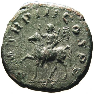 Sestertius - Gordian III P M TR P III COS P P S C back