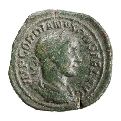 Sestertius - Gordian III P M TR P IIII COS II P P S C; Apollo front