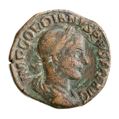 Sestertius - Gordian III P M TR P V COS II P P S C; Apollo front