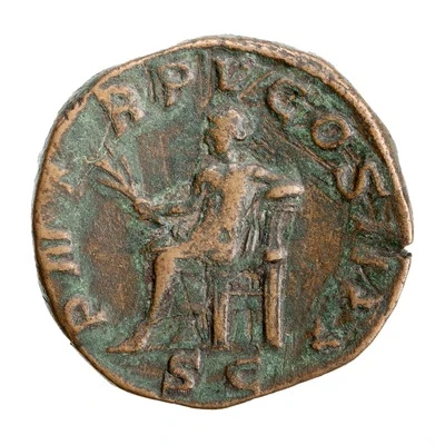 Sestertius - Gordian III P M TR P V COS II P P S C; Apollo back