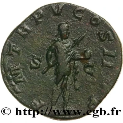 Sestertius - Gordian III P M TR P V COS II P P S C back