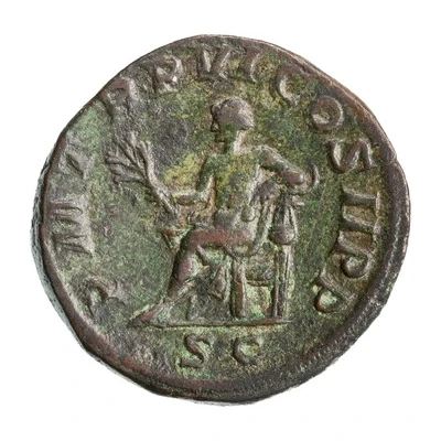 Sestertius - Gordian III P M TR P VI COS II P P S C; Apollo back