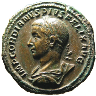 Sestertius - Gordian III P M TR P VI COS II P P S C front