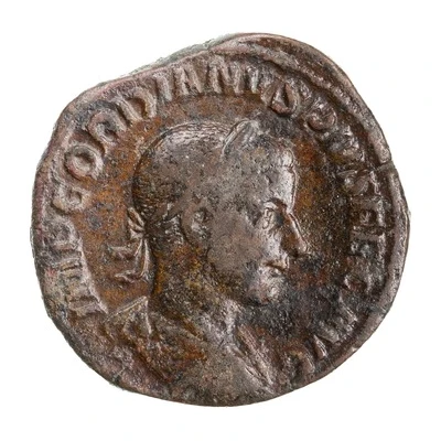 Sestertius - Gordian III PAX AETERNA S C; Pax front
