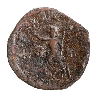 Sestertius - Gordian III PAX AETERNA S C; Pax back