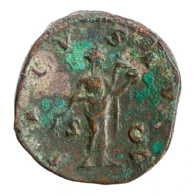 Sestertius - Gordian III SALVS AVG S C; Salus back
