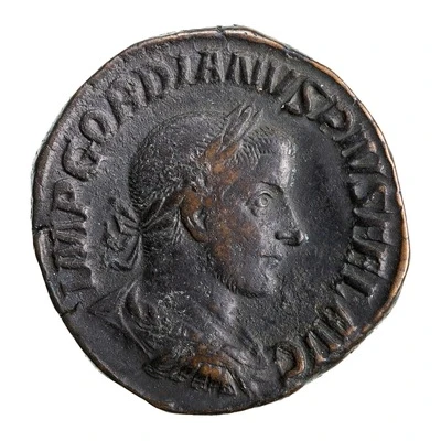 Sestertius - Gordian III VICTORIA AETER S C; Victory front