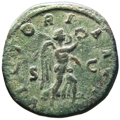Sestertius - Gordian III VICTORIA AVG S C; Victory back