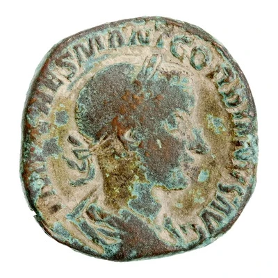 Sestertius - Gordian III VIRTVS AVG S C; Virtus front