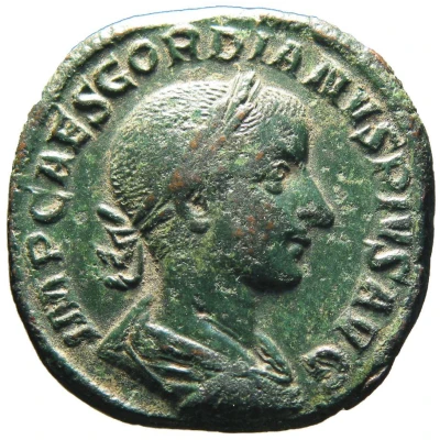 Sestertius - Gordian III VIRTVS AVG S C; Virtus front