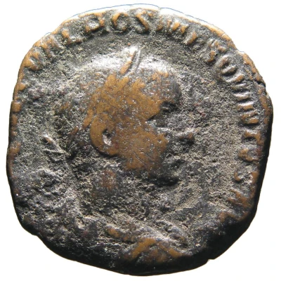 Sestertius - Hostilian SALVS AVGVS S C; Salus front