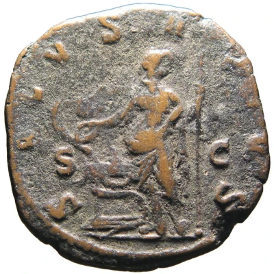 Sestertius - Hostilian SALVS AVGVS S C; Salus back