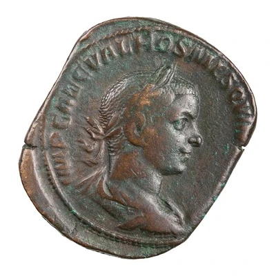 Sestertius - Hostilian SECVRITAS AVGG S C; Securitas front