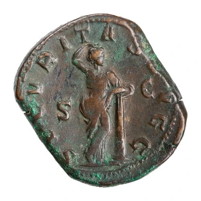 Sestertius - Hostilian SECVRITAS AVGG S C; Securitas back
