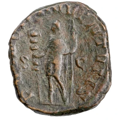 Sestertius - Hostilian as Caesar PRINCIPI IVVENTVTIS S C back