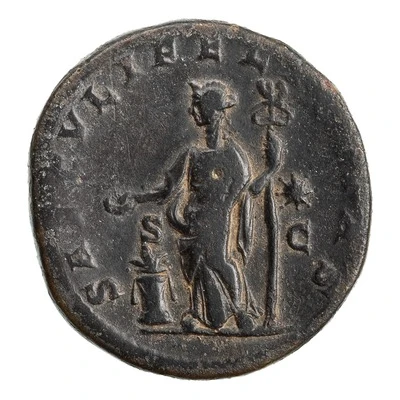 Sestertius - Julia Maesa SAECVLI FELICITAS S C; Felicitas back