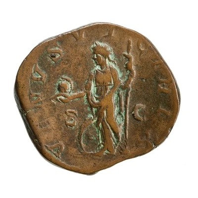 Sestertius - Julia Mamaea VENVS VITRIX S C; Venus back