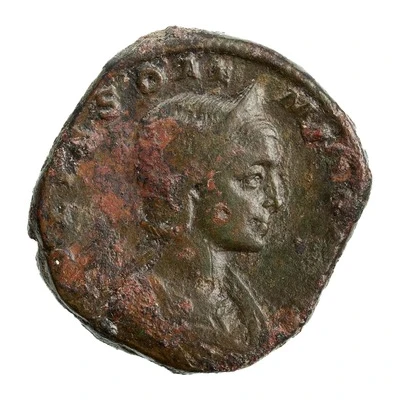Sestertius - Julia Soaemias VENVS CAELESTIS S C; Venus front