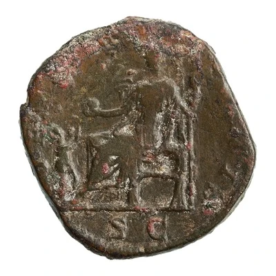Sestertius - Julia Soaemias VENVS CAELESTIS S C; Venus back
