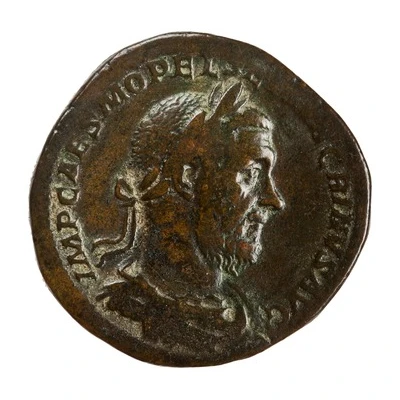 Sestertius - Macrinus FELICITAS TEMPORVM S C; Felicitas front