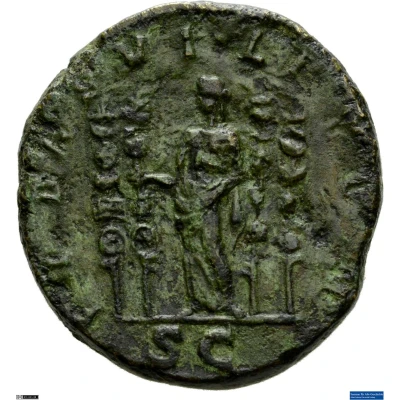 Sestertius - Macrinus FIDES MILITVM S C; Fides back