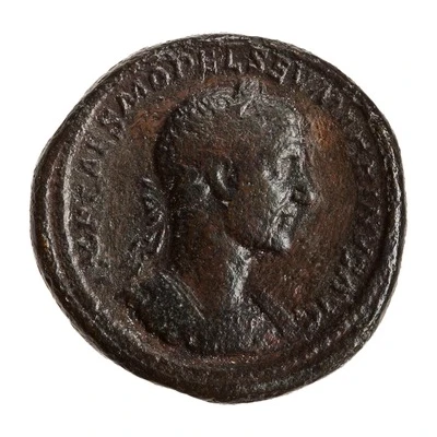 Sestertius - Macrinus IOVI CONSERVATORI S C; Jupiter front