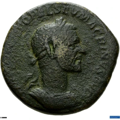 Sestertius - Macrinus IOVI CONSERVATORI S C; Jupiter front