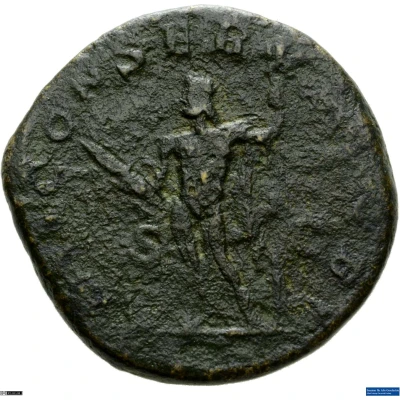 Sestertius - Macrinus IOVI CONSERVATORI S C; Jupiter back