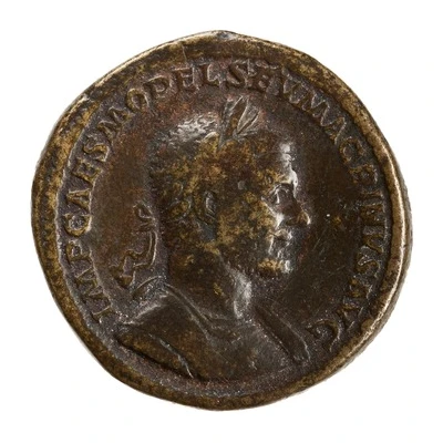 Sestertius - Macrinus IOVI CONSERVATORI S C; Jupiter front