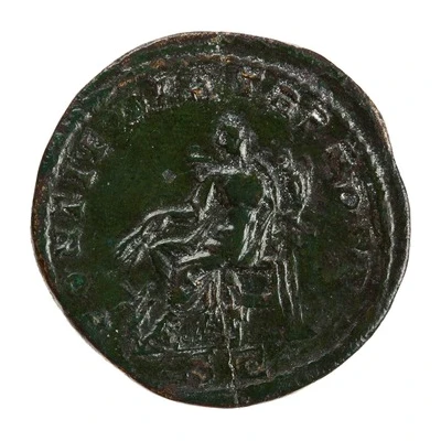 Sestertius - Macrinus PONTIF MAX TR P COS P P S C; Annona back
