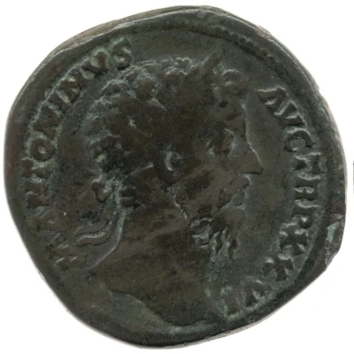 Sestertius - Marcus Aurelius GERMANIA SVBACTA IMP VI COS III S C; Germania front