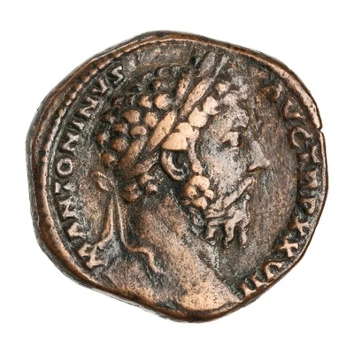 Sestertius - Marcus Aurelius GERMANICO AVG IMP VI COS III S C front