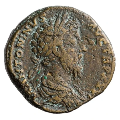 Sestertius - Marcus Aurelius IMP VI COS III S C; Roma front