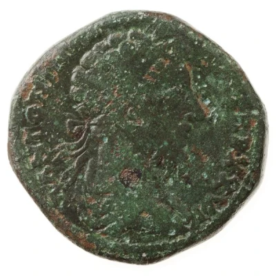 Sestertius - Marcus Aurelius IMP VI COS III S C; Roma front
