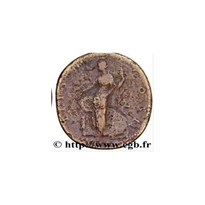Sestertius - Marcus Aurelius TR POT III COS II S C; Pietas back