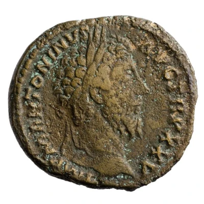 Sestertius - Marcus Aurelius VOTA SOL DECENN COS III S C front