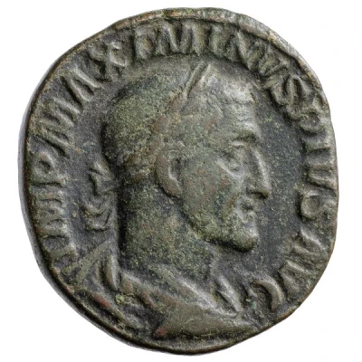 Sestertius - Maximinus Thrax MARTI PACIFERO S C; Mars front