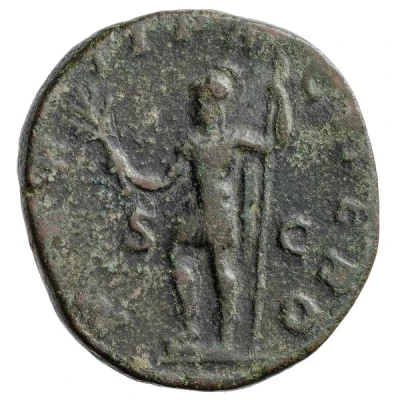 Sestertius - Maximinus Thrax MARTI PACIFERO S C; Mars back