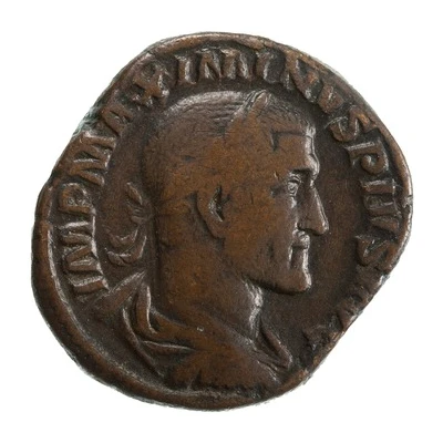 Sestertius - Maximinus Thrax P M TR P II COS P P S C; Victory front