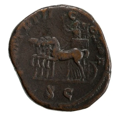 Sestertius - Maximinus Thrax P M TR P II COS P P S C; Victory back