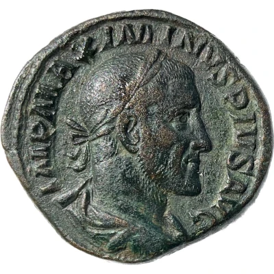 Sestertius - Maximinus Thrax PROVIDENTIA AVG S C; Providentia front