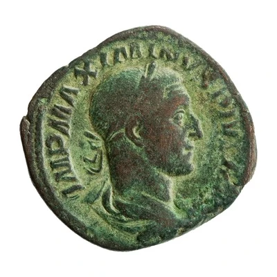 Sestertius - Maximinus Thrax VICTORIA AVG S C; Victory front