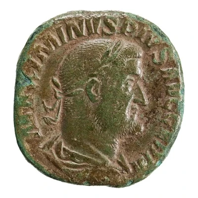 Sestertius - Maximinus Thrax VICTORIA GERMANICA S C; Victory front