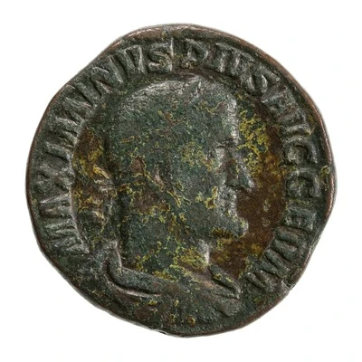 Sestertius - Maximinus Thrax VICTORIA GERMANICA S C; Victory front