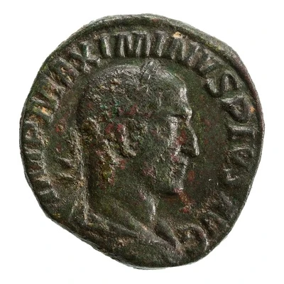 Sestertius - Maximinus Thrax VOTIS DECENNALIBVS S C front