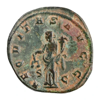 Sestertius - Philippus I AEQVITAS AVGG S C; Aequitas back